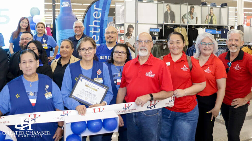 People at a store opening in Harlingen