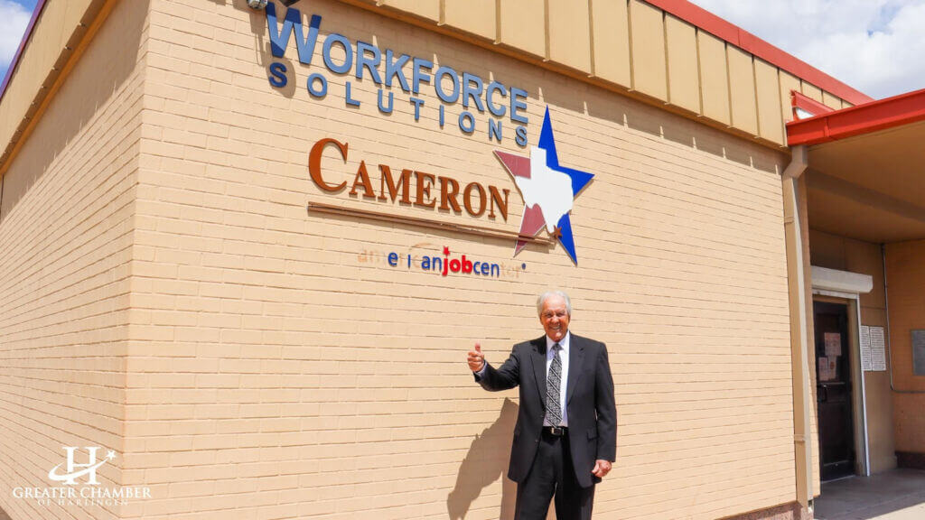 Member spotlight recognition at the Chamber of Commerce in Harlingen Texas, showcasing local businesses gaining visibility through awards and community features.