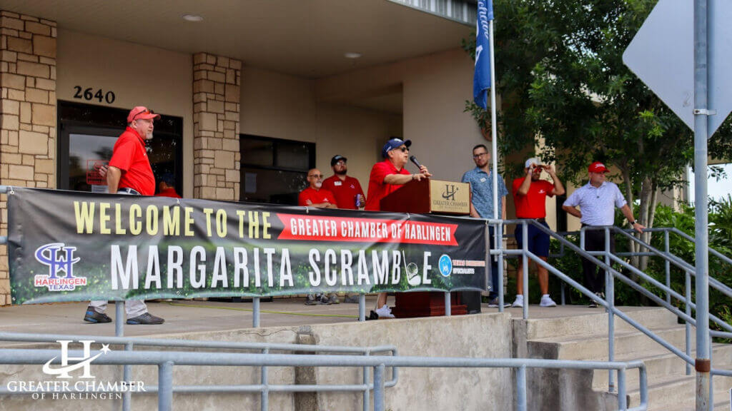 People at the Greater Chamber of Harlingen Margarita Scramble