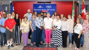 Members of the Harlingen Texas Small Business Community at a Business Over Breakfast event of the Greater Chamber of Harlingen