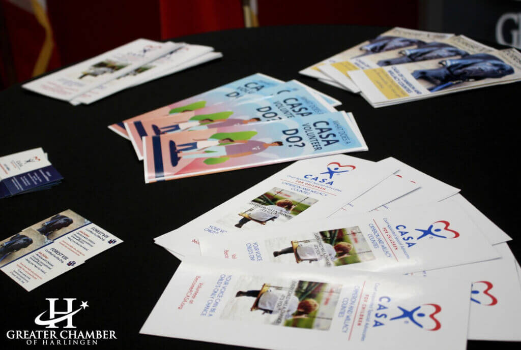 flyers and leaflets at a Business Over Breakfast event
