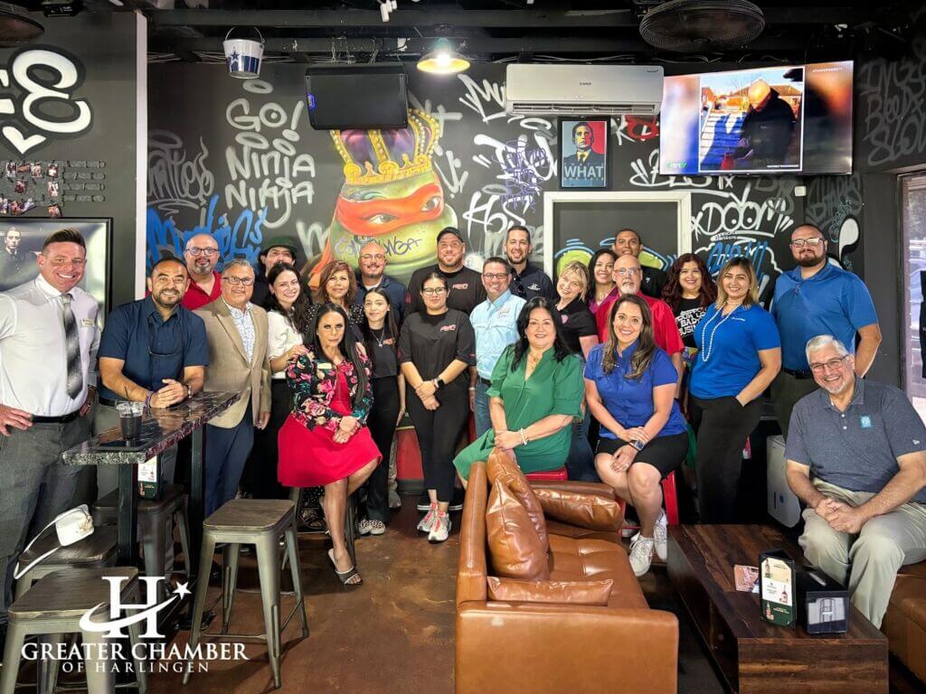 People attending the Greater Chamber of Harlingen’s Lunch and Link event