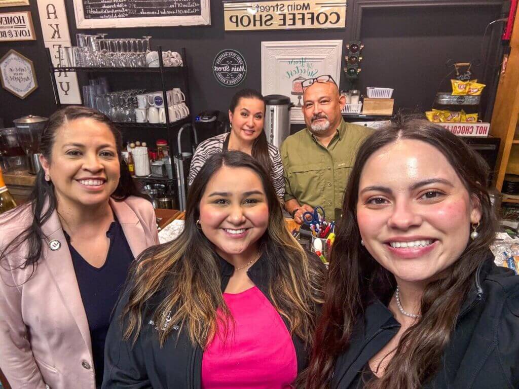 Representatives from the Greater Chamber of Harlingen visit local members featured in the Harlingen Business Community Directory
