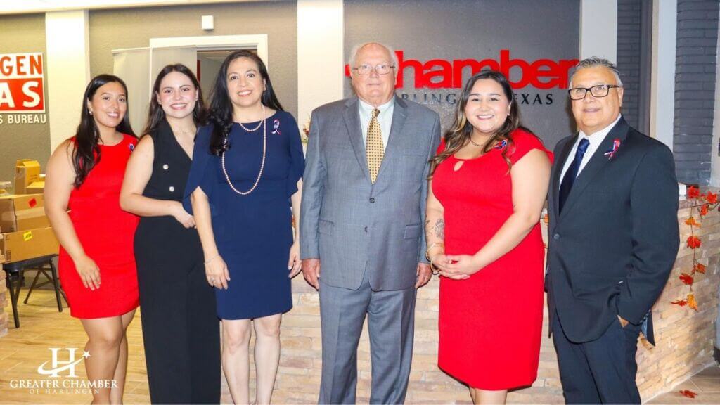 Honoring Our Veterans event at the Greater Chamber of Harlingen, recognizing Porter M. Pile and local veterans for their service and sacrifice.