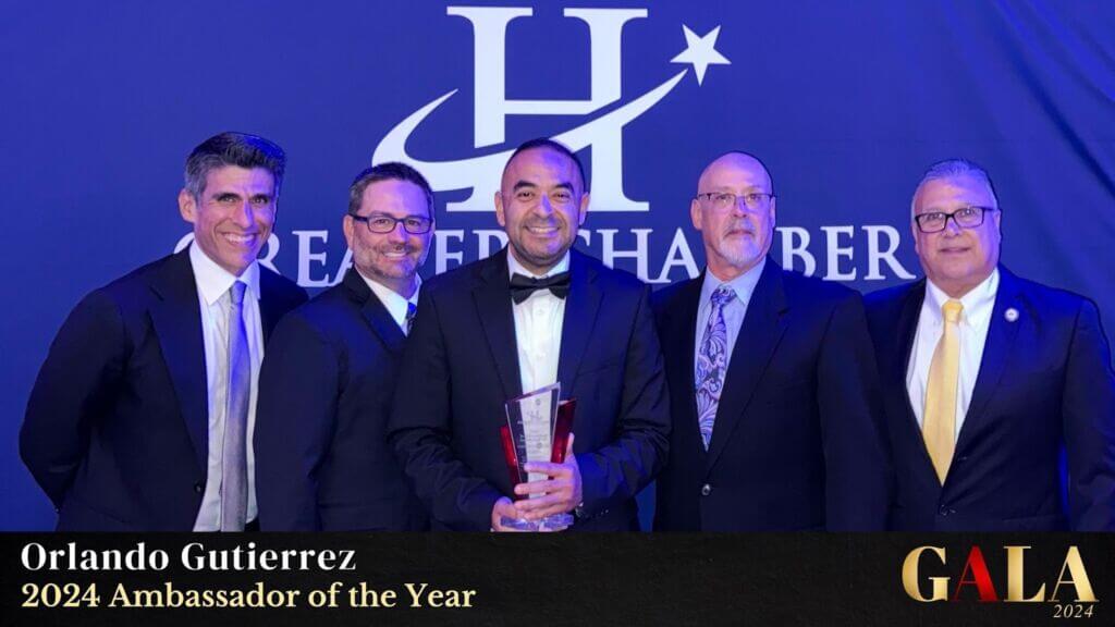 Entrepreneurs and leaders building connections in the local business community in Harlingen Texas during the Chamber Gala