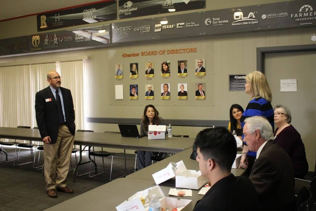 Members gather for Lunch and Learn in the David E. Allex Boardroom, featuring presentations with a complimentary lunch.