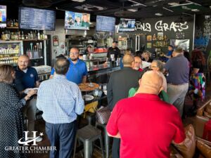 Professionals gather for a Harlingen TX business networking lunch, building connections and supporting local businesses in a casual setting.