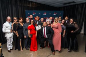Guests and honorees celebrating together at the Greater Chamber of Harlingen Noche de Gala 2025.