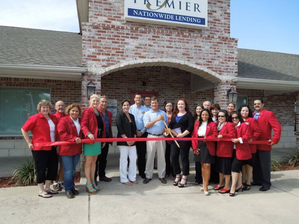 Harlingen Chamber of Commerce team gathered outside the Chamber building representing local business support.