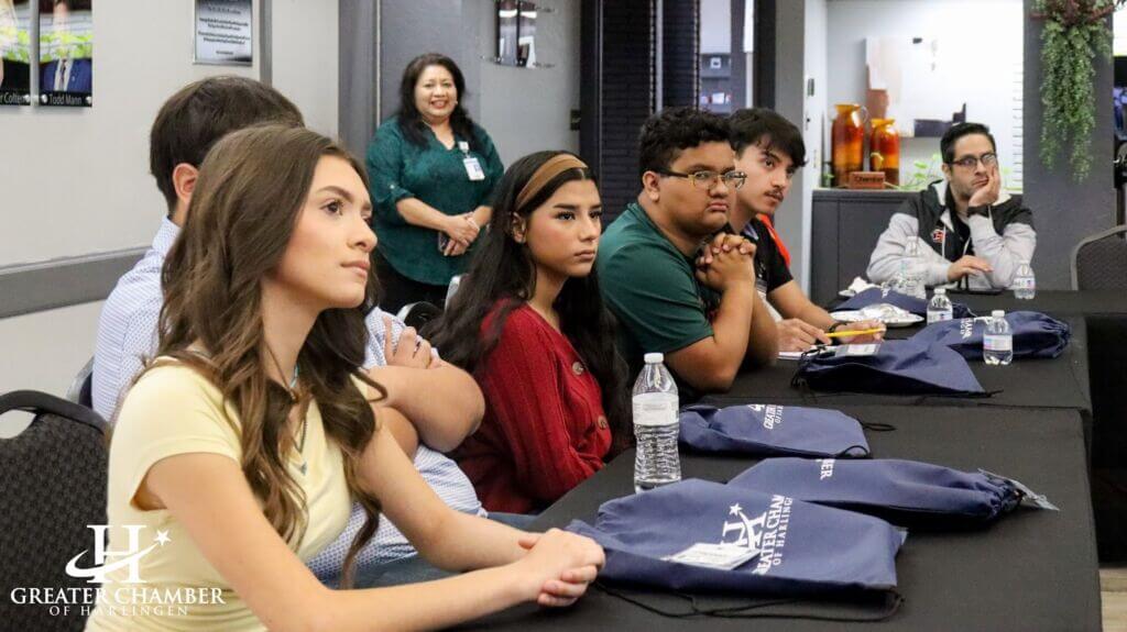 HCISD students listen closely during a CEO Program session, highlighting hands on learning, mentorship, and the supportive environment created through community driven education.