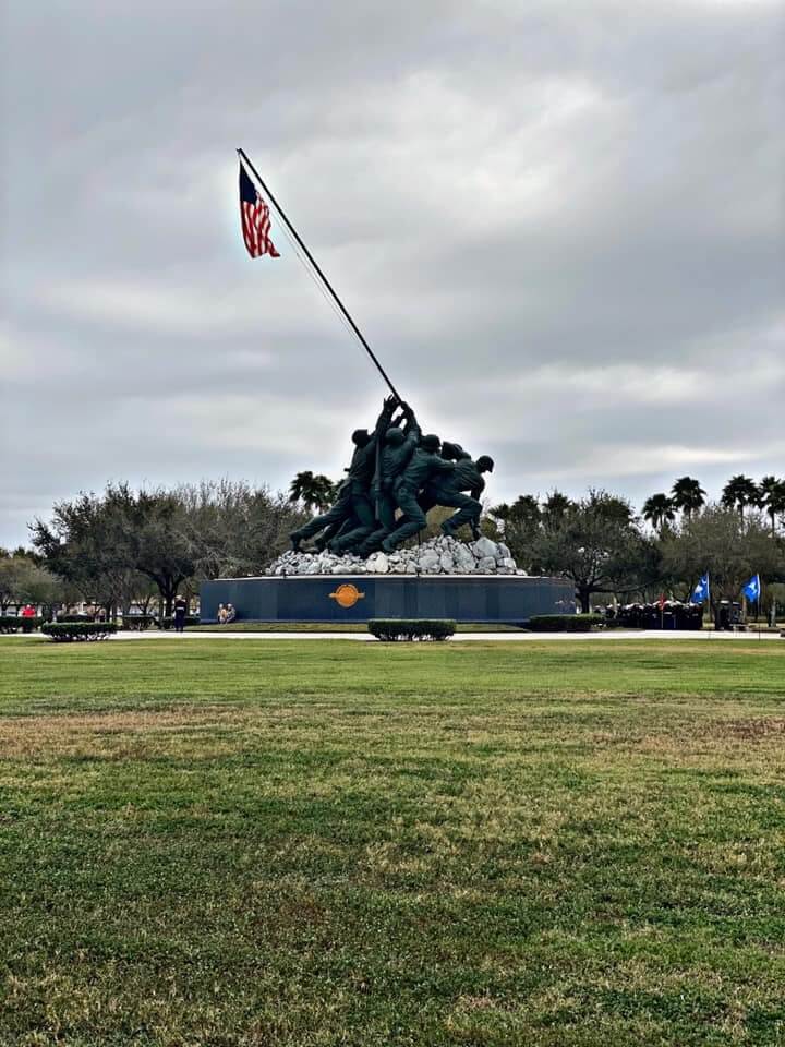 Celebration of the anniversary of the Battle of Iwo Jima at the Iwo Jima War Memorial