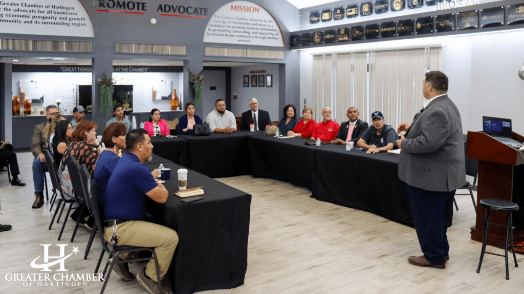 Chamber staff collaborating with educators and employers to align training programs with local job openings.