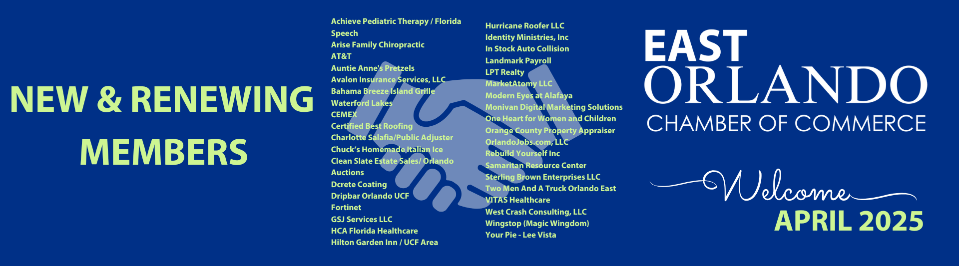 New and Renewing Members