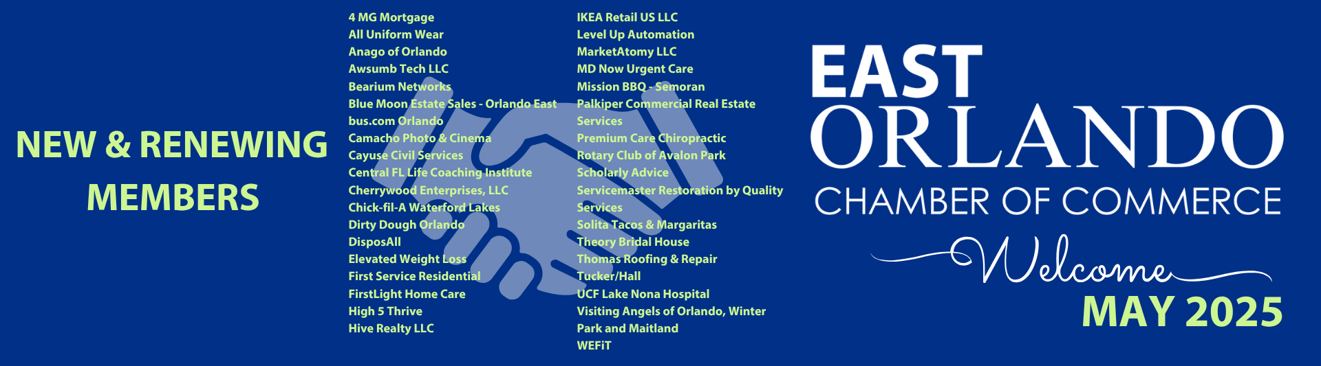 New and Renewing Members