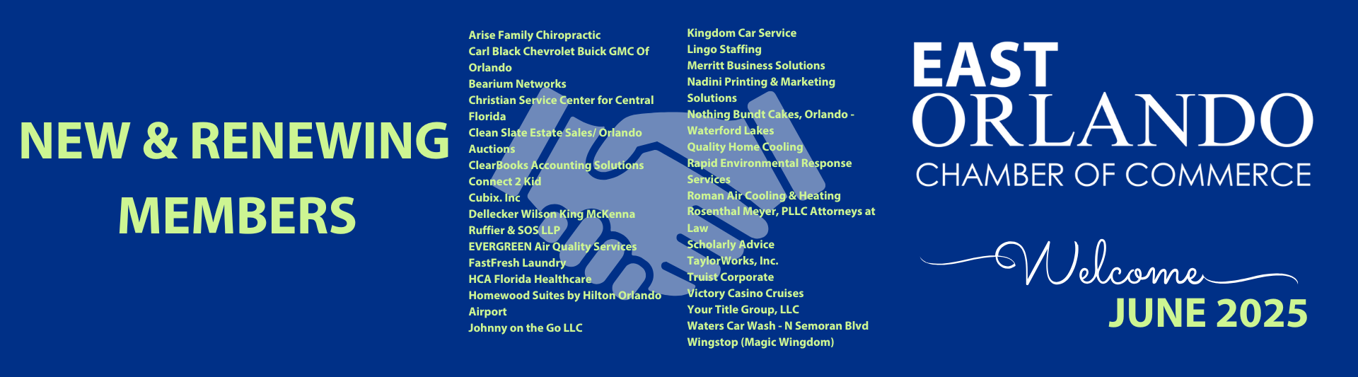 New and Renewing Members