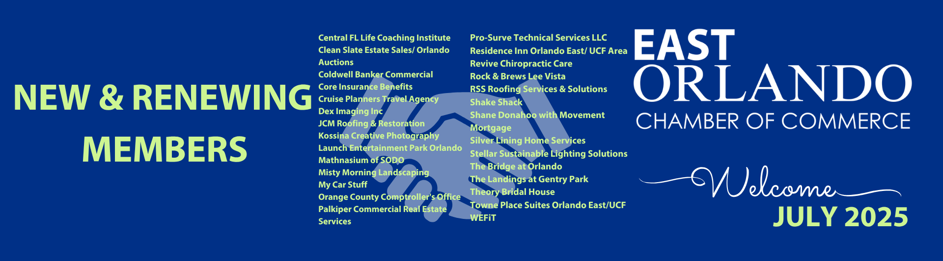 New and Renewing Members