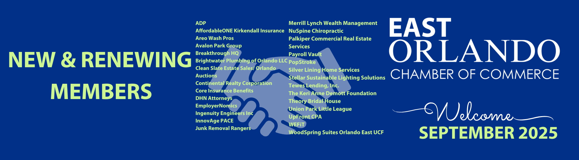 New and Renewing Members