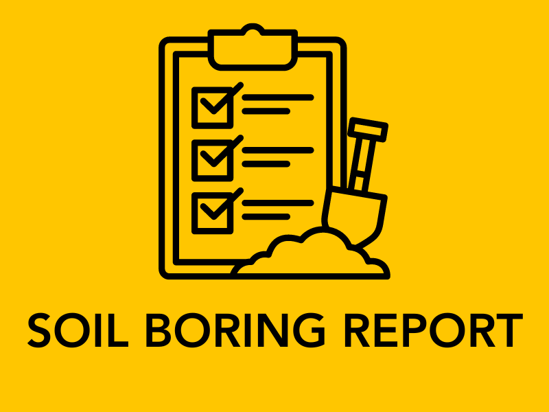 Soil boring report button