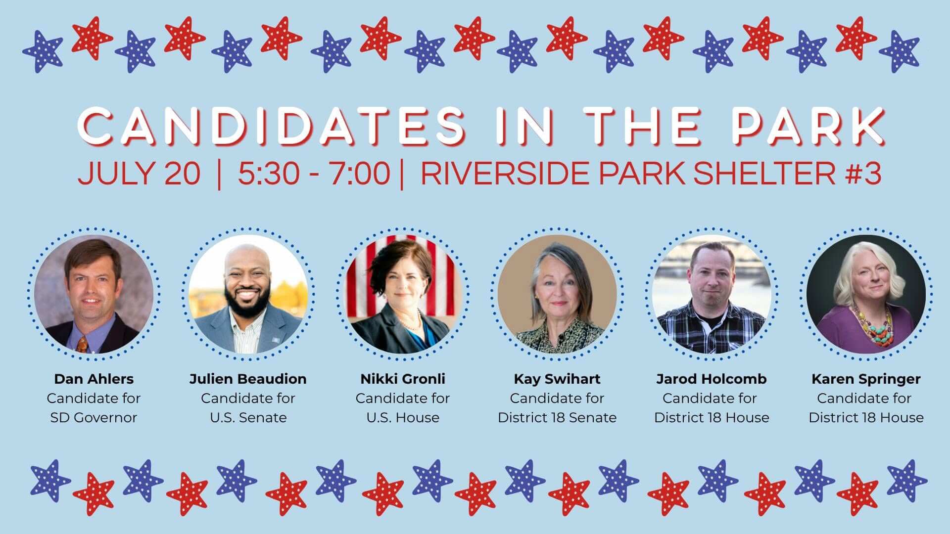 Candidates in the park
