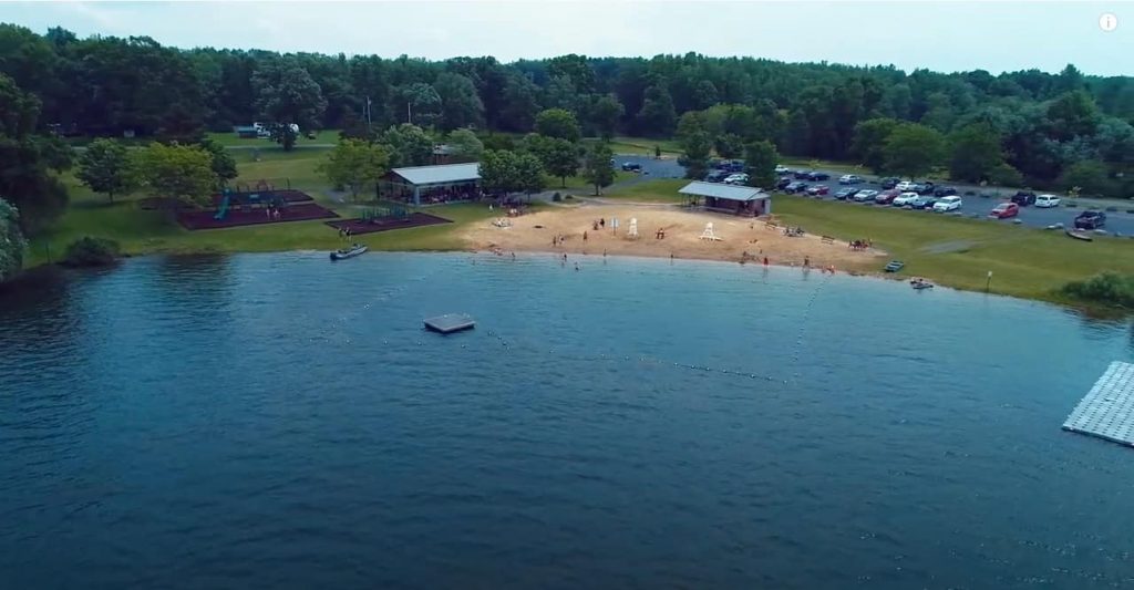 aerial view of waddington beach ny