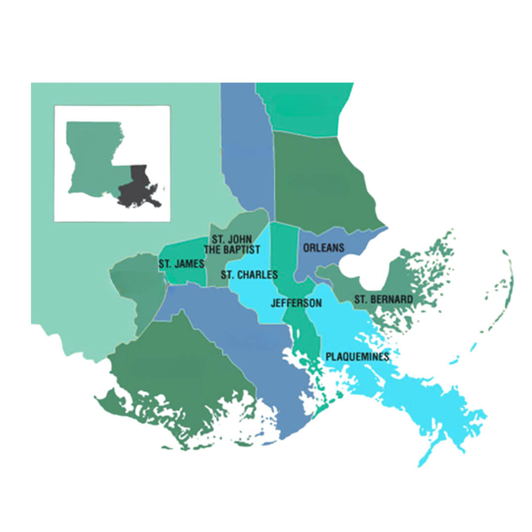 HBAGNO-seven parishes map HBAGNO-seven parishes map