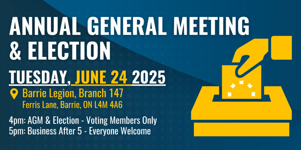 2025 Annual General Meeting and Election of the Barrie Chamber of Commerce Tuesday June 24