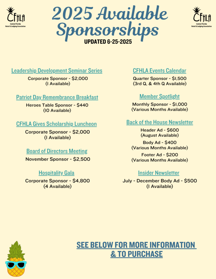 Available 2025 Sponsorships as of 6-25-25 - For Website Available 2025 Sponsorships as of 6-25-25 - For Website