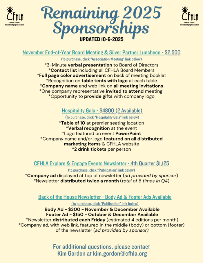 Remaining Available Sponsorships as of 10.6 - FOR WEBSITE