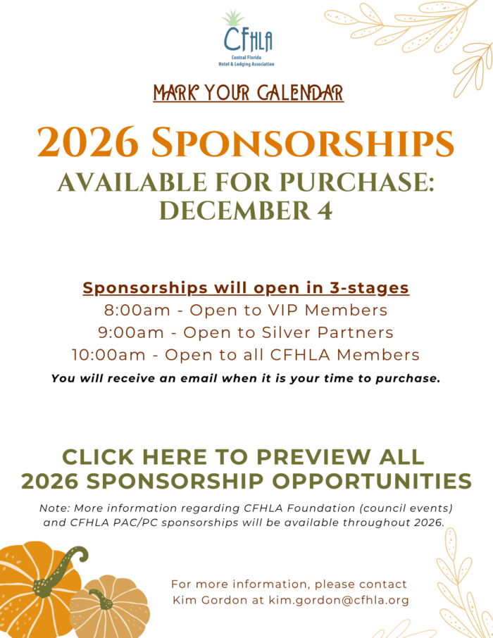2026 Sponsorships - Mark Your Calendar