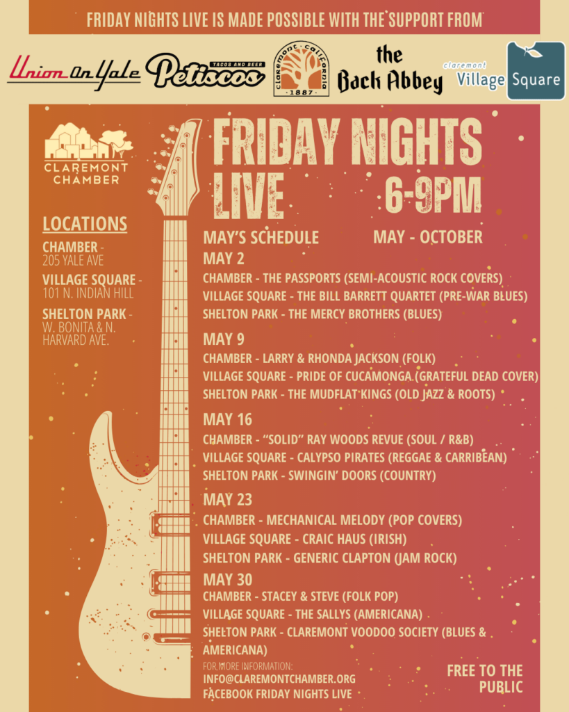 May 2025 - FNL (1) Friday Nights Live May Schedule