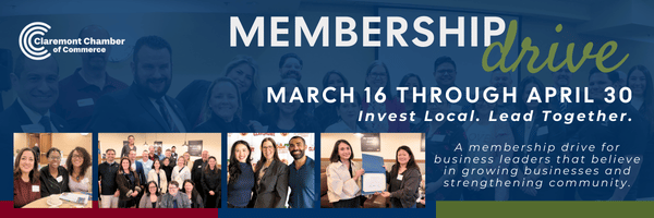 Claremont Chamber of Commerce's Membership Drive March 16th to April 30th