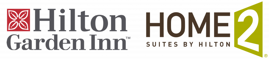 Hilton Garden Inn &amp; Home2Suites both logos