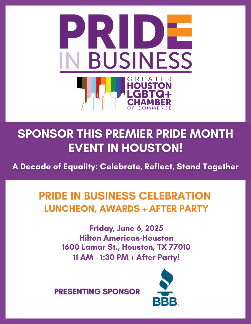 2025 Pride In Business Sponsor Packet cover image