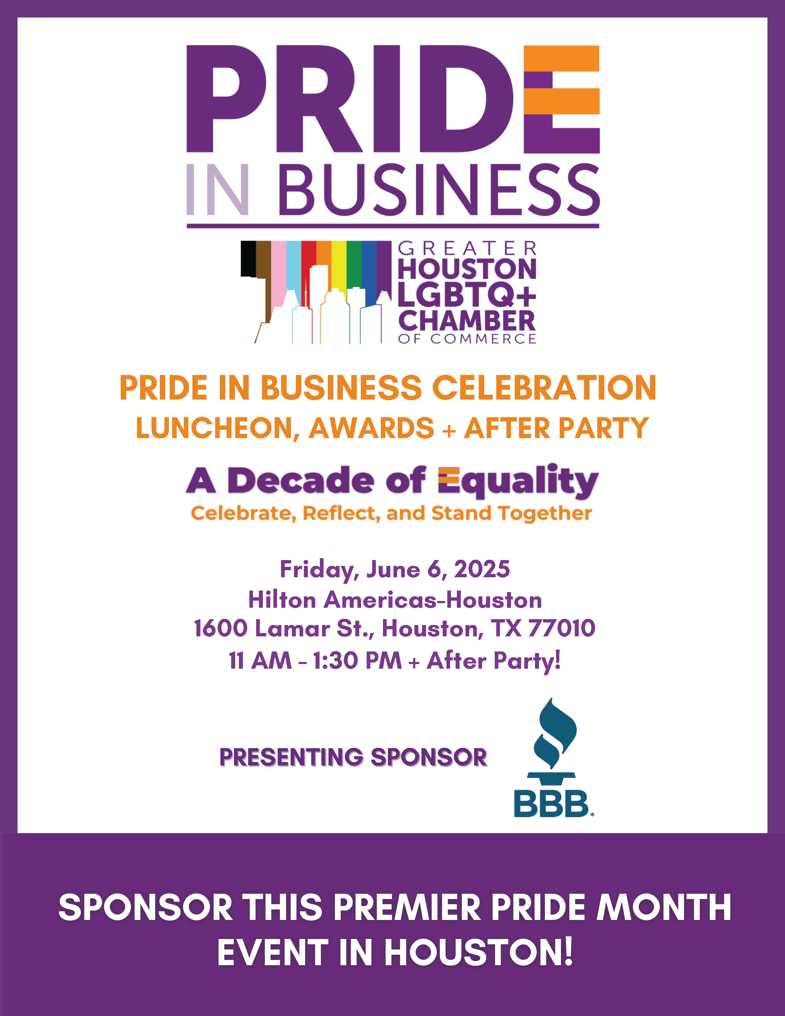 2025 Pride In Business Sponsor Packet cover 3.4.25