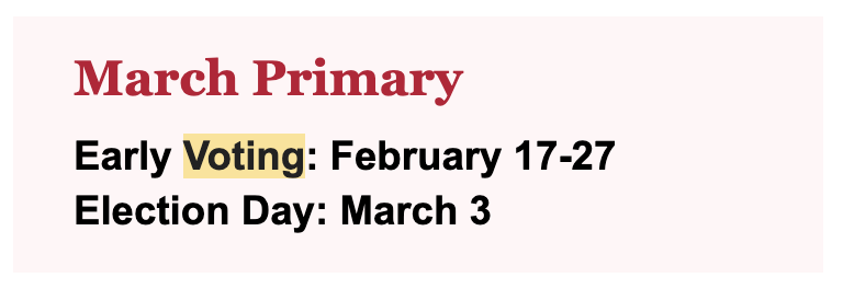March Primary