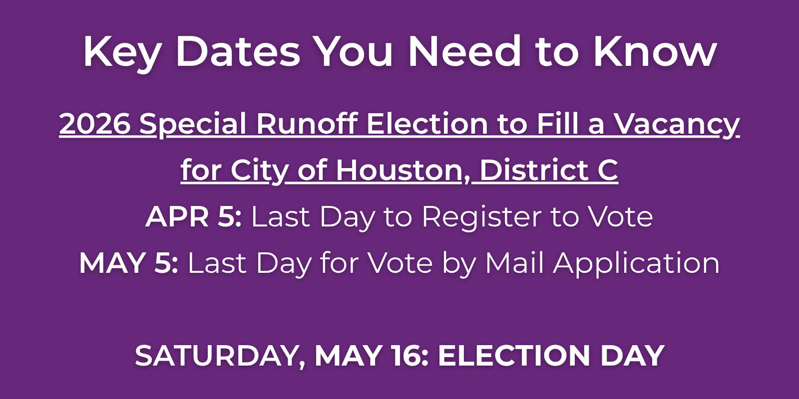 May 16 election dates