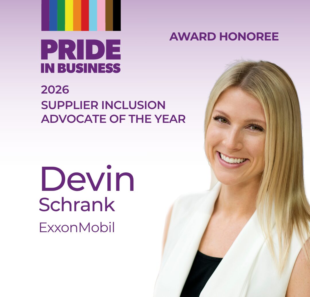 Supplier Inclusion Advocate of the Year - Devin Schrank cropped