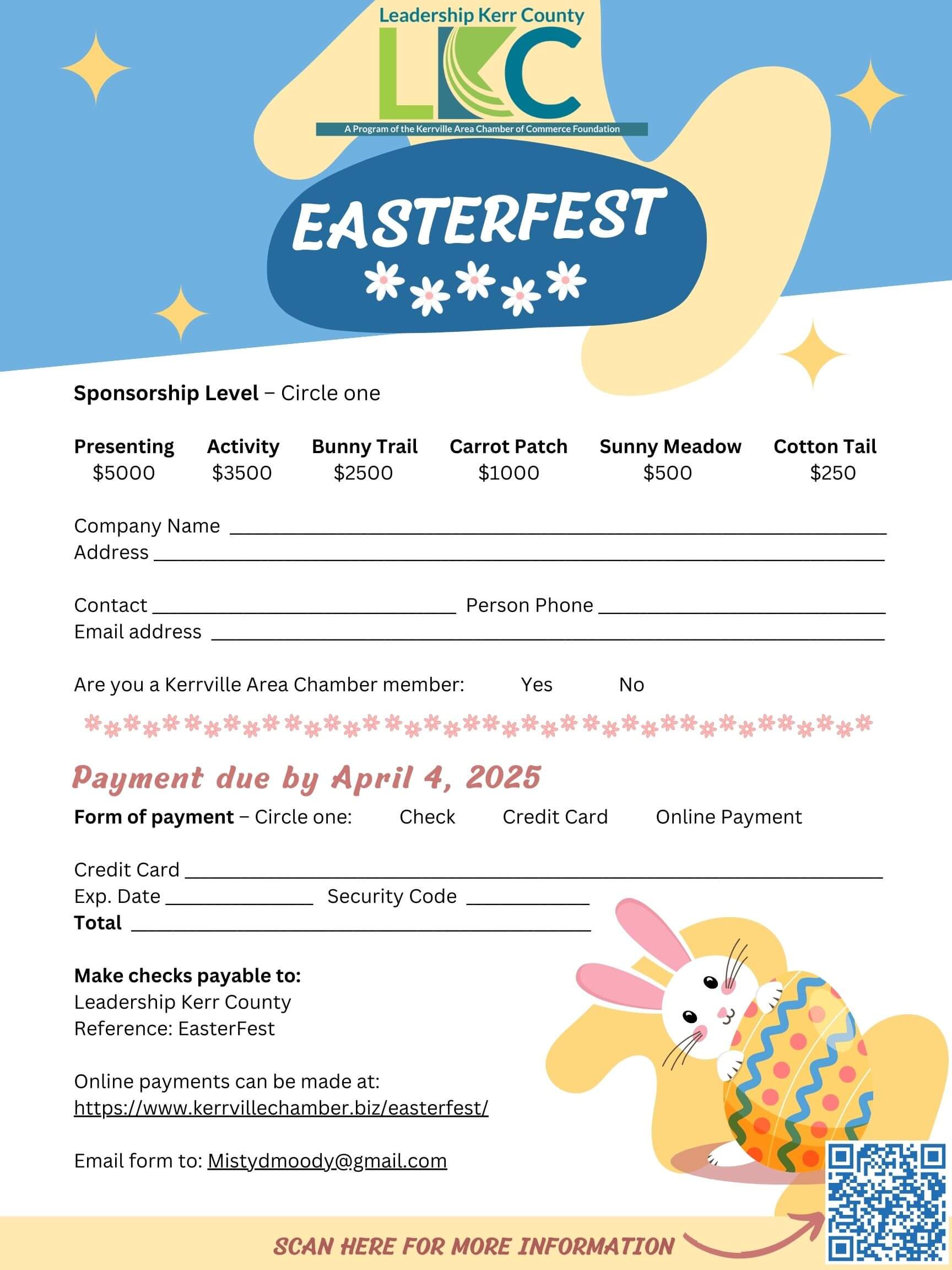 Easterfest Sponsorship Application