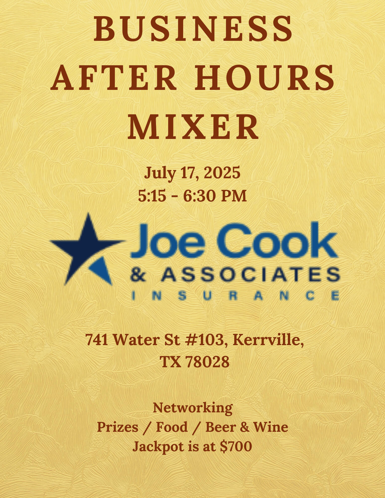 Business After Hours Mixer -July 17, 2025