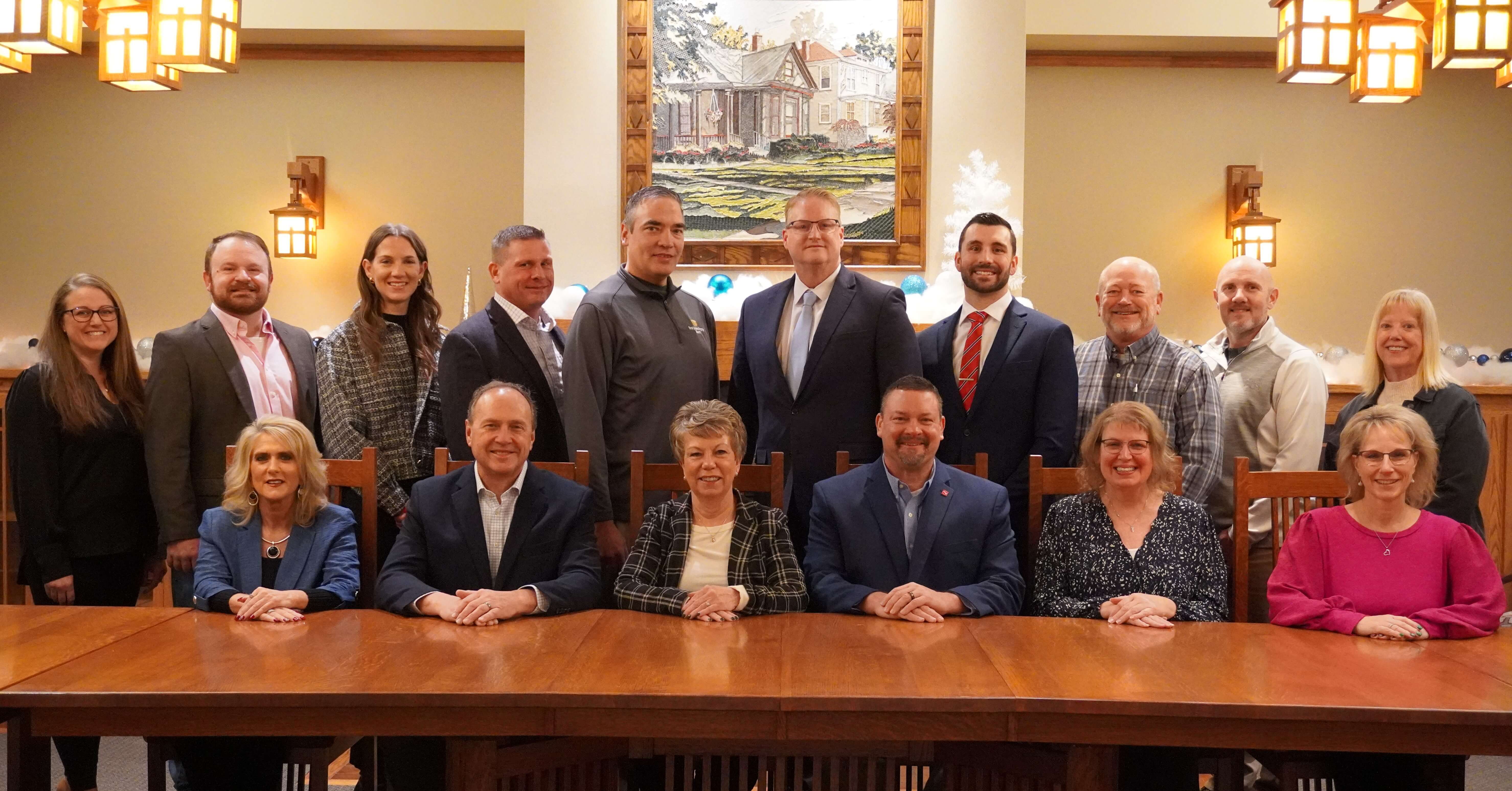 Board of Directors 2026 A group photo of all of the Wells County Chamber of Commerce Board Directors and Members.