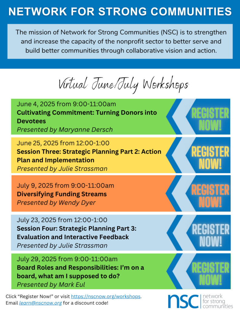 NSC Virtual Workshops June July