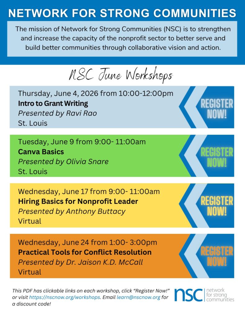 NSC Upcoming Workshops 2026