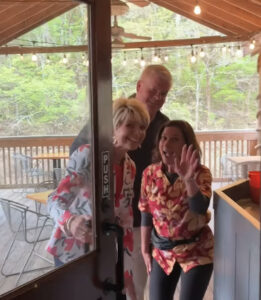 Colleen Spencer, President and CEO of Richmond Chamber of Commerce, and Cindy Banks, Executive Director of Winchester Clark County Chamber of Commerce, greet attendees at the After Hours event at Hall's on the River