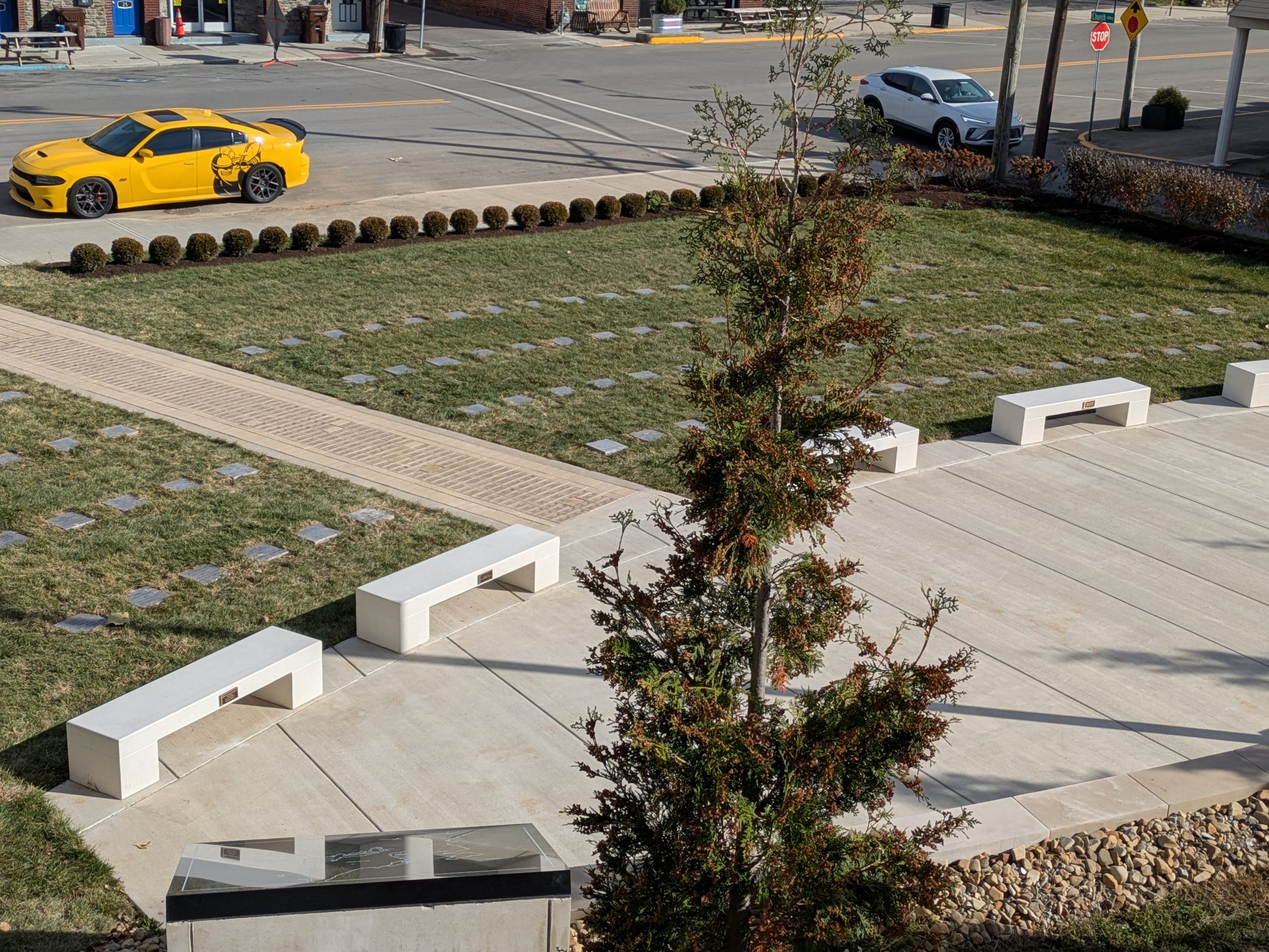 WWII and Korean War Veterans Memorial from Ramp