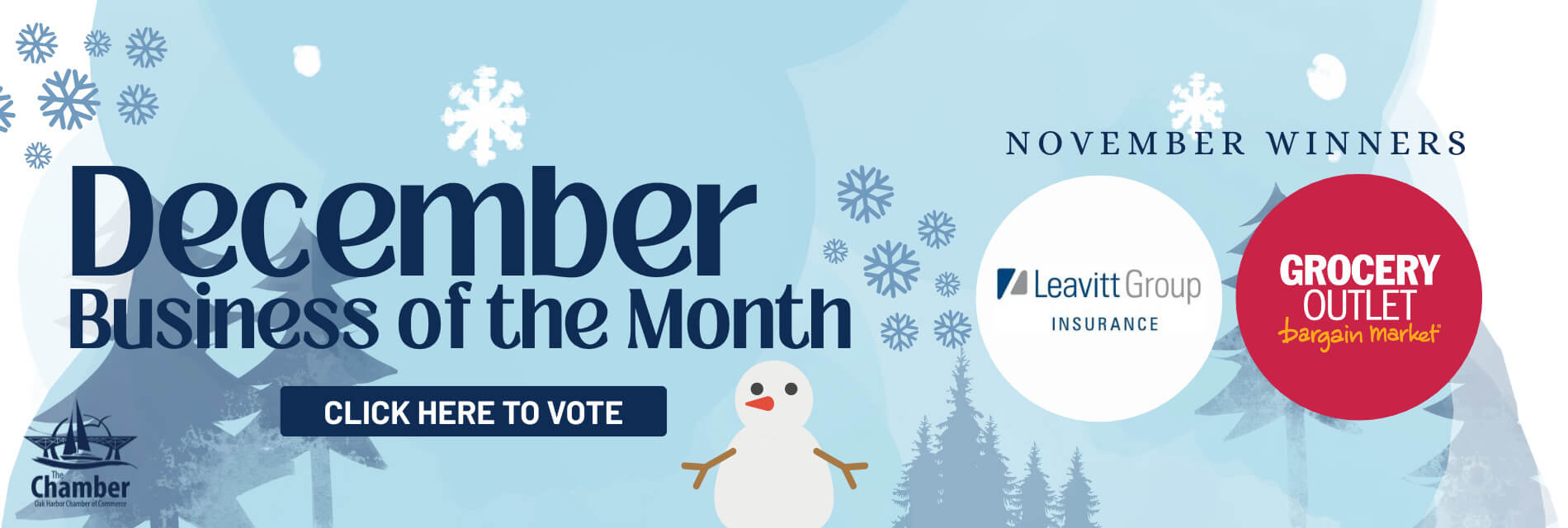 Vote for the Oak Harbor, WA. December Business of the Month! Voting closes December 1