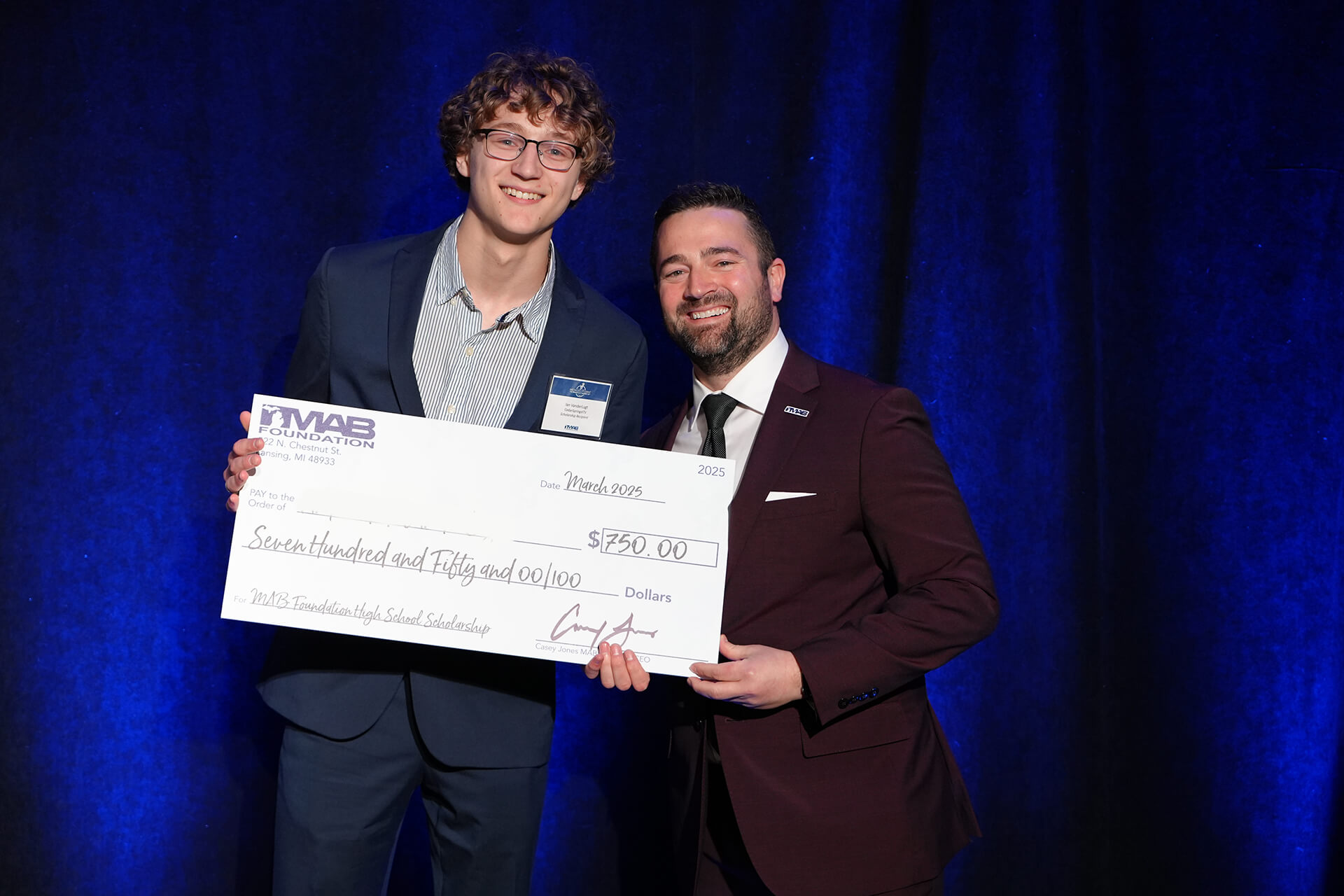 MAB Foundation High School Scholarship recipients