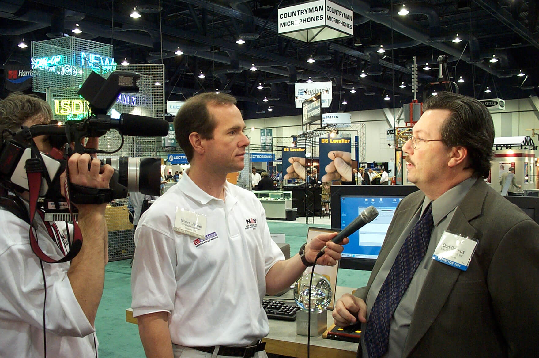 Don Backus being interviewed by NAB television