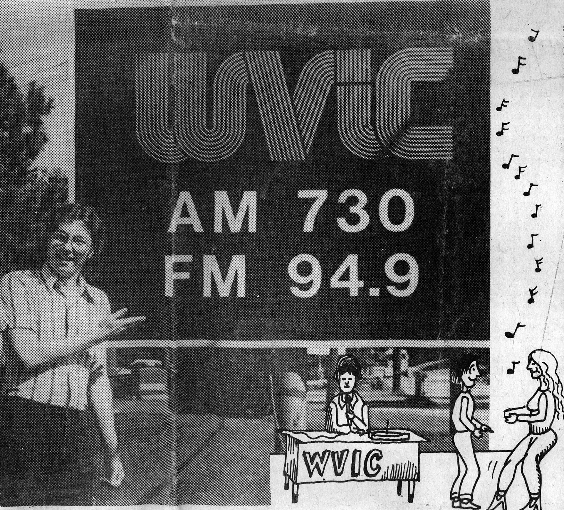 Don Backus with the WVIC sign