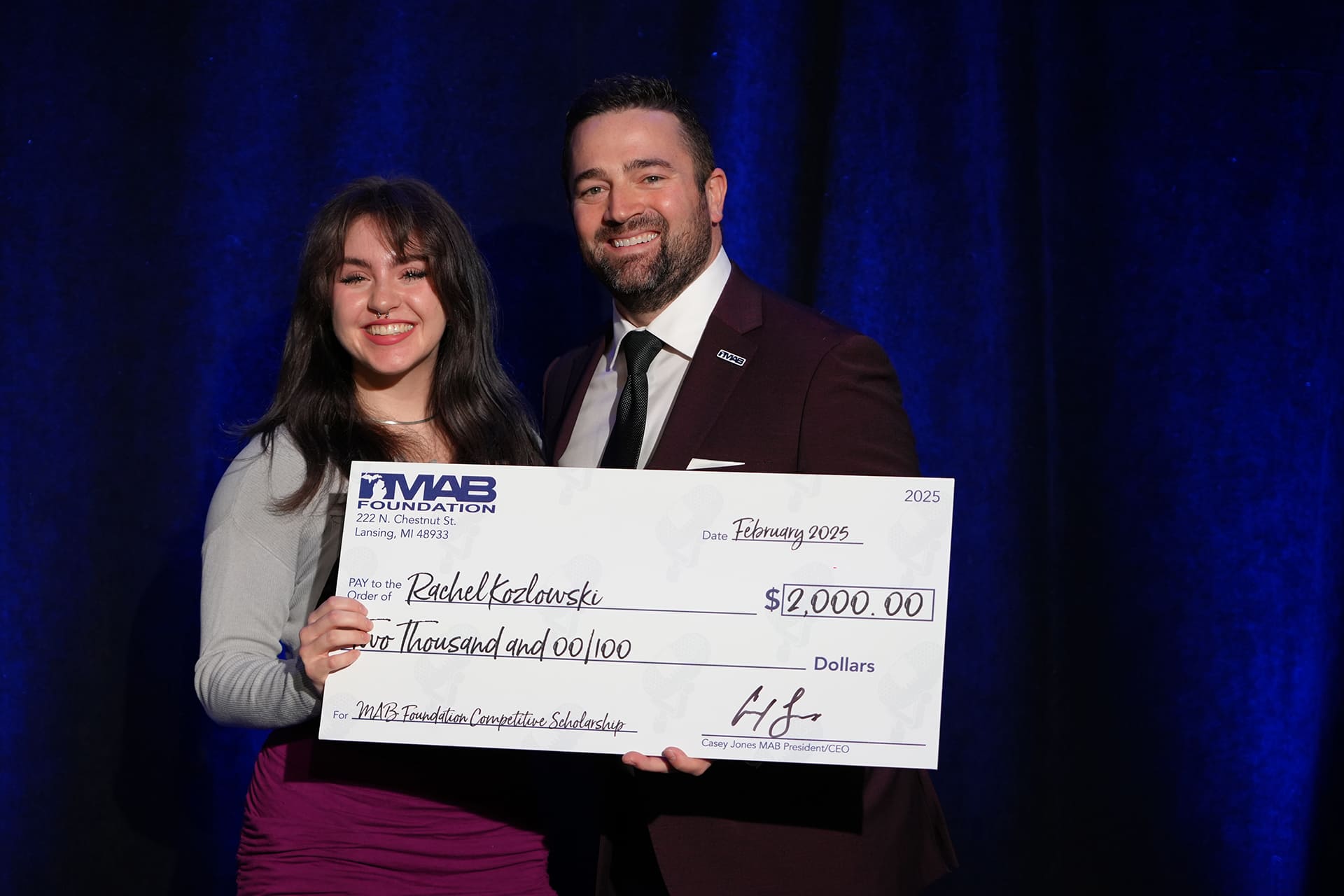 MAB Foundation scholarship recipient