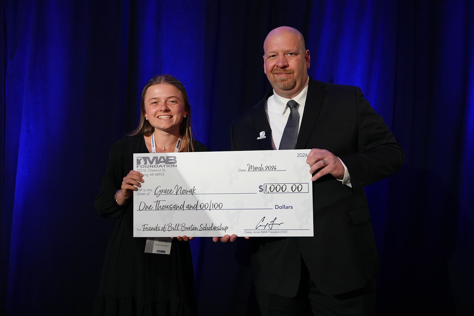 Friends of Bill Burton MAB Foundation Board Scholarship